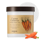 SKINFOOD Carrot Carotene Calming Water Pad 250g (8.81 oz.) 60 Sheets- Redness Relief Soothing Facial Toner Pads for Sensitive Skin
