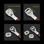 ZIZZON Foot Care Pedicure Callus Shaver Hard Skin Remover Wood Handle 70 Blades