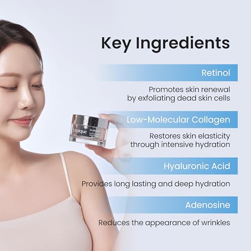 GLASS SKIN 14Days Miracle Retinol Night Cream 1.69oz - Korean Skincare Retinol Serum for Face and Neck - Collagen, Centella - Anti aging Skin Cream, Moisturizer Face Cream