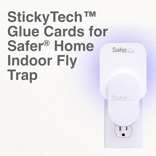 Safer Brand Home SH512 Indoor Plug-in Fly Trap Refill Pack of 12 Glue Cards for SH502 Indoor Fly Trap