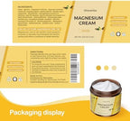 Natural Topical Magnesium Cream for Sleep,Nighttime Magnesium Lotion for Pain and Leg Cramps,Muscle Relaxation,Calm,Deep Hydration for Skin Care.(Vanilla)