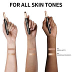 FV Waterproof Eyeshadow Stick Duo,Long-Lasting Cream Eye Shadow Makeup Sets, High Pigmented Eyeshadow Pencil with Matte & Shimmer Finish, Natural Look (Vanila & Champagne)