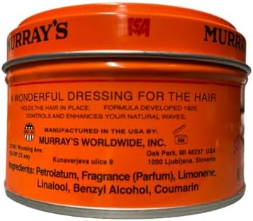 Murray's Superior Hair Dressing Pomade 3 oz. per Jar (2 Pack)