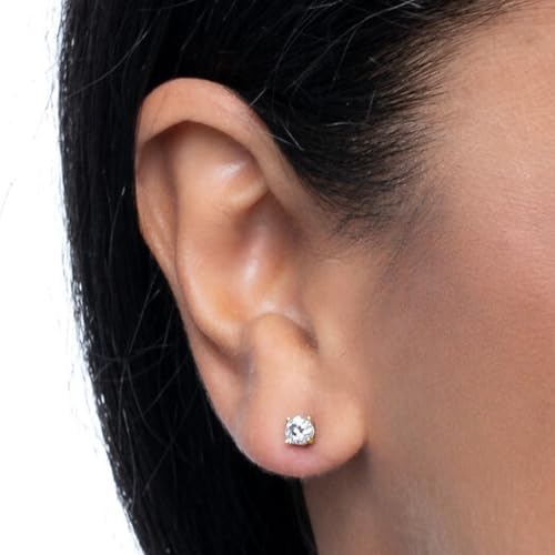 Amazon Essentials 0.25 to 1 Carat IGI Certified Solitaire Lab Grown Diamond Stud Earrings for Women in 14k Gold - 4 Prong Round Cut (G-H Color, VS1-VS2 Clarity) - Gold Stud Earrings - Stud Earrings for Women