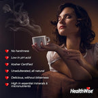 Healthwise Low Acid Coffee K-Cups - Soothe Acid Reflux & Heartburn, Gentle on Sensitive Stomachs, Eases Digestive Discomfort - Classic Columbian Supremo (Unflavored) - 12 Count (Pack of 1)