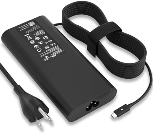 130W USB C Laptop Charger Compatible with Dell Computer XPS 15 17 9575 9500 9510 9520 9530 9700 9710 9720 9730,Precision 5470 5480 5550 5560 5530 5570 5750 5760 5770 3550 3560 3570 3571 2in1,Latitude