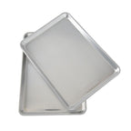 Nordic Ware Naturals Half Sheet Set - USA Made Aluminum Commercial Quality Sheet Pan for Baking or Roasting, Encapsulated Galvanized Steel Rim Prevents Warping, 2pk Half + Lid