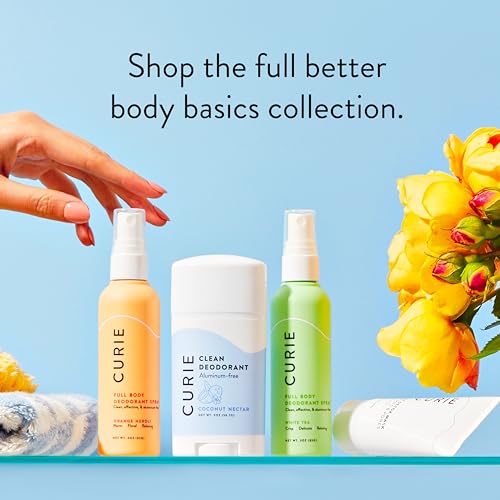 Curie Whole Body Deodorant - OG Spray Variety Pack - Auminum Free, Natural, Paraben Free, Cruelty Free, Vegan - Coconut Nectar, Orange Neroli, and White Tea (3pk)