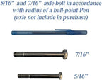 Caster Wheel, Hard Rubber Tire, 8" x 1"- 1 9/16" Hub Width; Fits Most Sunrise, Medline, Drive, Invacare, E&J, Guardian, ALCO & Other Manual Wheelchairs (Black, 5/16" Axle, Narrow Hub)One Pair