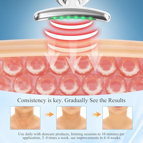 NextGen Intelligent Red Light Therapy for Face and Neck Massager, True Beauty Glow Facial Massager, Triple-Action for Face Lift & Jawline, Reduce Wrinkle & Fine Lines, Skin Relaxation, for All
