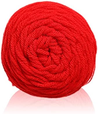 Red Heart Super Saver Hot Red E300-390 (3-Skeins - Same Dye Lot) Worsted Medium #4 Acrylic Yarn for Crocheting and Knitting with Project Bag