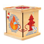 Wooden Piggy Bank for Kids and Adults, Personalized Gift Handmade in USA by BloomOwl, Custom Piggy Bank, Personalized Banks for Kids, Gifts for Baby Boys and Girls (Firefighter)