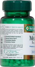 Nature's Bounty Melatonin, Promotes Relaxation & Sleep, 100% Drug Free Sleep Aid, 3 mg, 120 Quick Dissolve Tablets (Pack of 3)