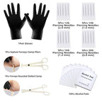 110Pcs Piercing Kit for all Body Piercings with Piercing Tools for Eyebrow Nose Ear Septum Belly Button Lip Tongue Cartilage and More with 12G 14G 16G 20G Piercing Needles