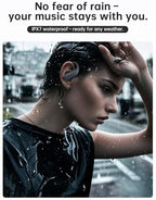 NDO Wireless Earbuds Bluetooth 5.3 Headphones Sport,IPX7 Waterproof Sports Earphones with Earhooks,48H Playtime,Lightweight 7.8g,Fast Charging Case,Noise Cancelling Mic for Running Gym Workout-Black