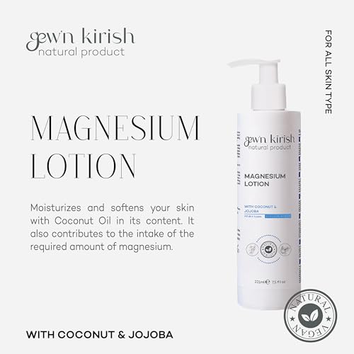 gew'n kirish Magnesium Lotion with Coconut and Jojoba - Relaxation & Joint Health 7.5 fl oz