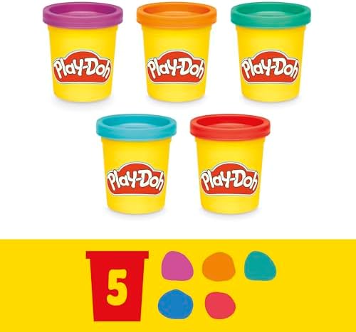 Play-Doh Fun Tub Set, 19 Accessories & Reusable Storage Container, Preschool Toys, Kids Arts & Crafts, Back to School Gifts, Ages 3+ (Amazon Exclusive)