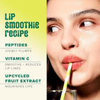Farmacy Peptide Lip Balm - Lip Smoothie Hydrating Lip Balm with Vitamin C to Visibly Plump + Smooth Lip Lines - Nourishing Lip Treatment with a High-Gloss Finish - Pear Kiwi (10g)