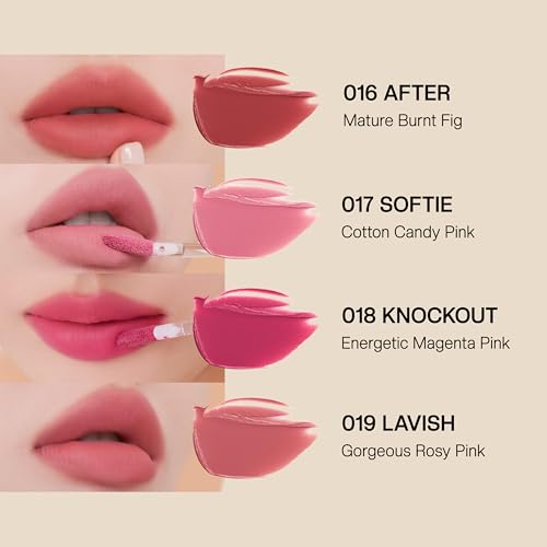 Objet Lip Stain (Unique Paint Tube Design) – Velvet Matte Tint, Long-Lasting Waterproof Lipstick, Hydrating Korean Makeup, Red & Rose Gloss, K-Beauty Tinted Lipstain (18 KNOCKOUT)