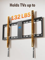 Mounting Dream TV Mount Fixed for Most 42-84 Inch Flat Screen TVs, TV Wall Mount Bracket up to VESA 600 x 400mm and 132 lbs - Fits 16"/18"/24" Studs - Low Profile and Space Saving MD2163-K