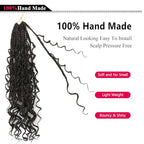 Goddess Box Braids Crochet Hair 24 Inch 8 Packs Boho Box Braids Pre Looped Crochet Hair For Black Women, With Curly Ends, Nice looking, Very Soft and Light Weight (24 Inch,#4)