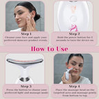Red Light Therapy for Face, Facial Massager, Double Chin Reducer, Skin Tightening & Anti-Aging Face Lift Device, True Beauty Glow Facial Massager, 7-in-1 LED Facial Sculptor