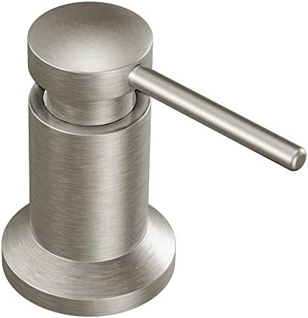 Moen 3942SRS Deck Mounted Kitchen Soap Dispenser with Above The Sink Refillable Bottle, Spot Resist Stainless
