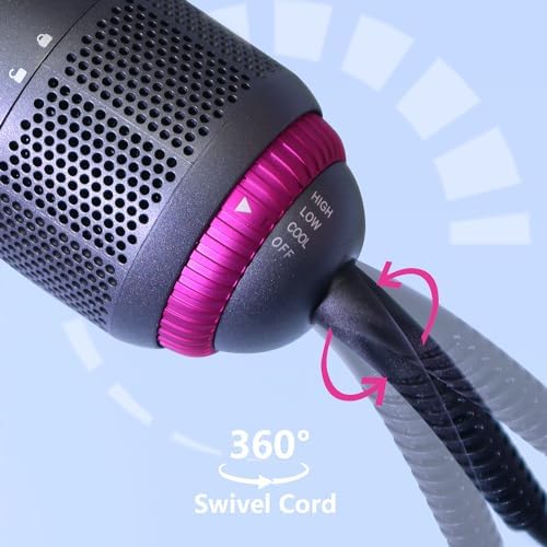 Hair Blow Dryer Brush 4-in-1, Blowout Brush，Negative Ion Detachable Hair Dryer with Diffuser，Hot Air Brush, with Straightener Brush for Women，Hair Salon at Home