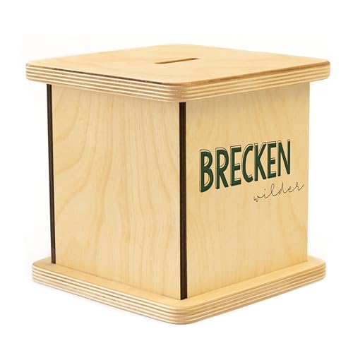 Wooden Piggy Bank for Kids and Adults, Personalized Gift Handmade in USA by BloomOwl, Custom Piggy Bank, Personalized Banks for Kids, Gifts for Baby Boys and Girls (Typography)