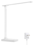 Lepro LED Desk Lamp, Metal Desk Light 9.5W 800lm, Forbes Vetted Best Task Lamp, 5 Color Modes 5 Brightness Level, Dimmable Home Office Desktop Lamp for Reading, Crafting, Sewing, Puzzle, Nail, White