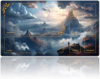 DEGDFSGR for MTG Playmat with Zones 24 x 14 inches for TCG Playmats Non-Slip Rubber Base Commander Play Mat for Magic The Gathering Playmat Iorcana Trading Card Game, High Mountains & Sea of Clouds