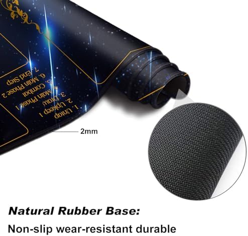 DEGDFSGR for MTG Playmat with Zones 27.5" x 15.74" for TCG Playmats Non-Slip Rubber Base Commander Play Mat for Magic The Gathering Playmat Iorcana Trading Card Game, Blue Sky Meteor Streaks