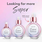 Olay Super Serum - Glow Serum for Face - Activated Niacinamide, Vitamin C & E, Collagen Peptide, AHA - 5-in-1 Benefits - Brightens, Hydrates, Smooths, Firms, Evens Tone, Proactive Anti-Aging, 1.0 Oz