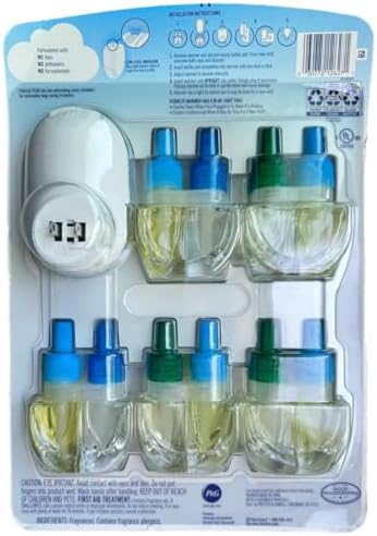 Febreze 5 Pack refill plugin oil with Breeze & Fresh scented oil, Pink