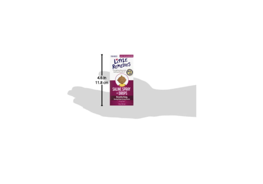 Little Remedies Sterile Baby Saline Nasal Spray and Drops, Safe for Newborns to Relieve Stuffy and Dry Noses, 1 Fl Oz