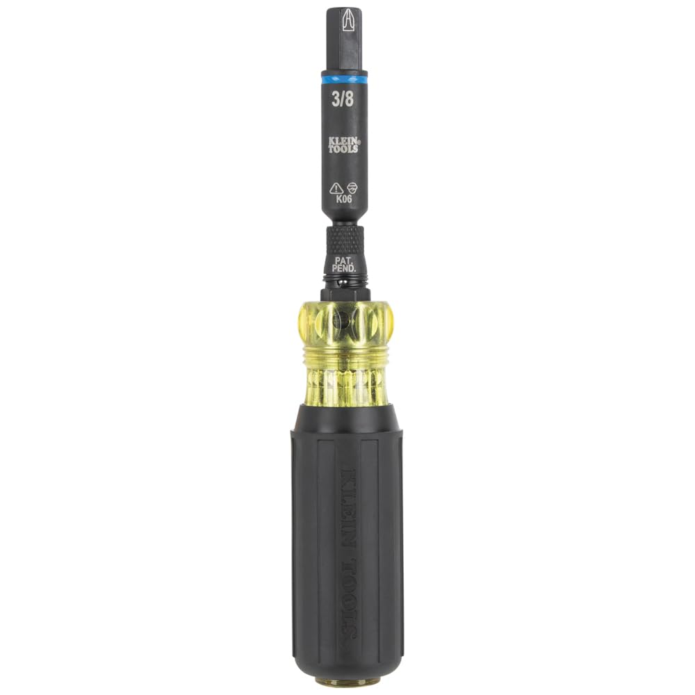 Klein Tools 32528HD KNECT 10-in-1 Impact-Rated Driver, Multi-Bit Screwdriver/Nut Driver with Deep-Well Flip Socket Sizes for Plumbing and HVAC