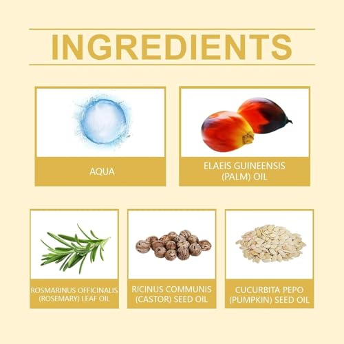 Batana Oil for Hair Growth, 4-in-1 Liquid Batana Oil, with Rosemary, Castor, Pumpkin Seed Oil, Organic Hair Oil for All Hair Types (1pcs)