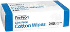 ForPro Professional Collection Lint-Free Cotton Wipes, 100% Pure Cotton Gauze, 2" x 2", White, 240-Count (Pack of 6)