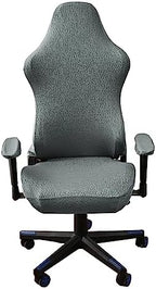 OQHAIR Stretch Gaming Chair Cover - Ergonomic, Washable, Dark Gray