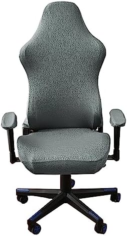 OQHAIR Stretch Gaming Chair Cover - Ergonomic, Washable, Dark Gray