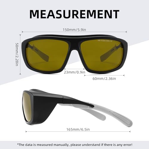 Alsenor IPL 190nm-510nm OD5+ Laser Safety Glasses Red Light Therapy Glasses For Tanning Goggles And Laser Hair Removal Treatment Protection Eyes Goggles