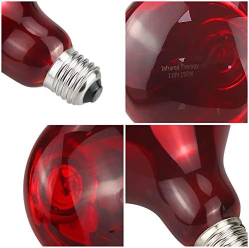 150 Watt Heat Lamp Bulb, Red Light Therapy Bulb, Incandescent Infrared Light Bulb