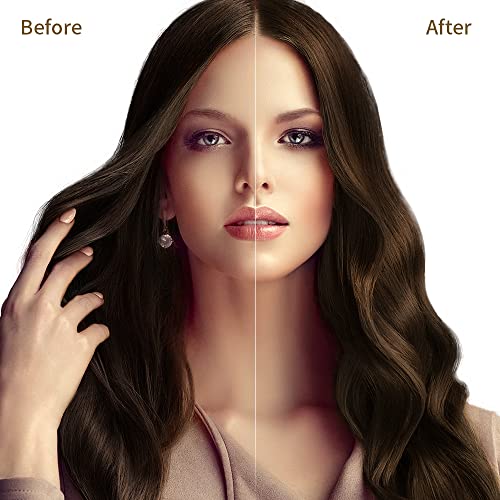 MEIDU Instant Hair Color Shampoo Chestnut Brown Hair Dye Shampoo for Women & Men 3 in 1- Herbal Ingredients Coloring Shampoo in Minutes 500ML