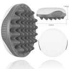 Silicone Hair Brush, Gray - Curly Hair Brush with Double-Sided Use, Different Sized Holes for Curling Afro and Short Hair, Non-Slip Twist Curl Comb for Men and Women, Travel Size
