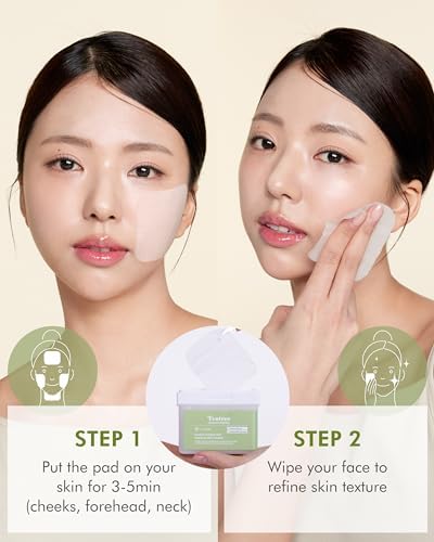 DERMAL Teatree Calming Toner Pad - Korean Toner Pad for Calming & Acne Improvement with Zinc PCA - Vegan Gauze Tencel Square Pads - High Capacity, 120 Sheets