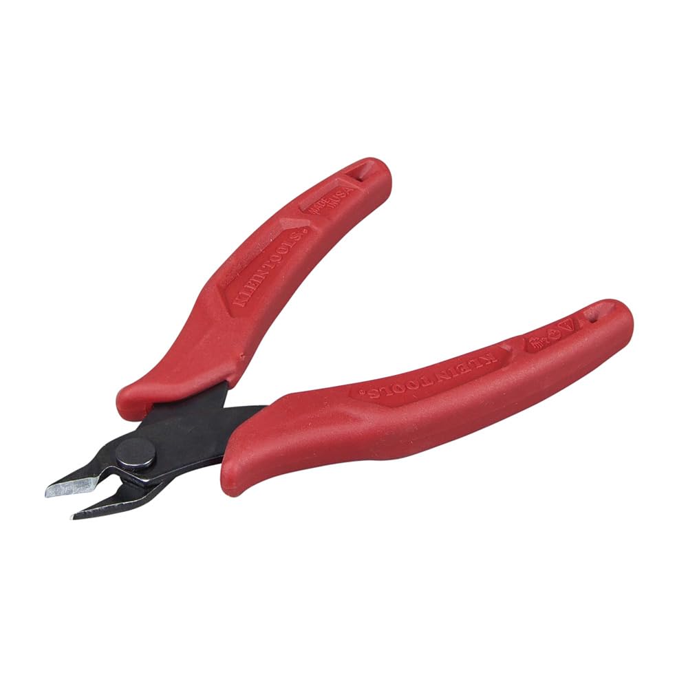 Klein Tools D275-5 Diagonal Flush Cutters, Made in USA, Micro Wire and Compact Zip Tie Cutter, Ultra-Slim Precision for Work in Confined Areas, 5-Inch