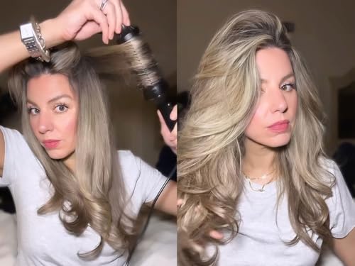 Thermal Brush for Blowout Look, 1 1/2 Inch Heated Round Brush Styler, Negative Ion Thermal Round Brush Curling Iron