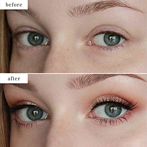 Elizabeth Mott Black Volumizing Smudge-Proof Cruelty Free Lengthening Fiber Mascara Set with Hourglass Wand, Water-Resistant, Safe for Eye Lash Extensions, Travel-friendly, Mini Trio Set, 4 ml x 3