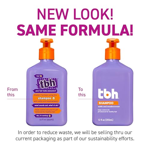 TBH Teen and Kids Shampoo and Conditioner Set - Shampoo and Conditioner for Oily Hair - Sulfate, Paraben Free - 12 oz (2 Pack)