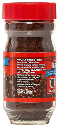 Kava Coffee Low Acid Neutralized Instant Coffee, 4 Ounce (Pack of 3)